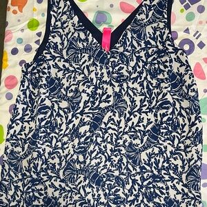 Lilly Pulitzer Navy and White Blouse